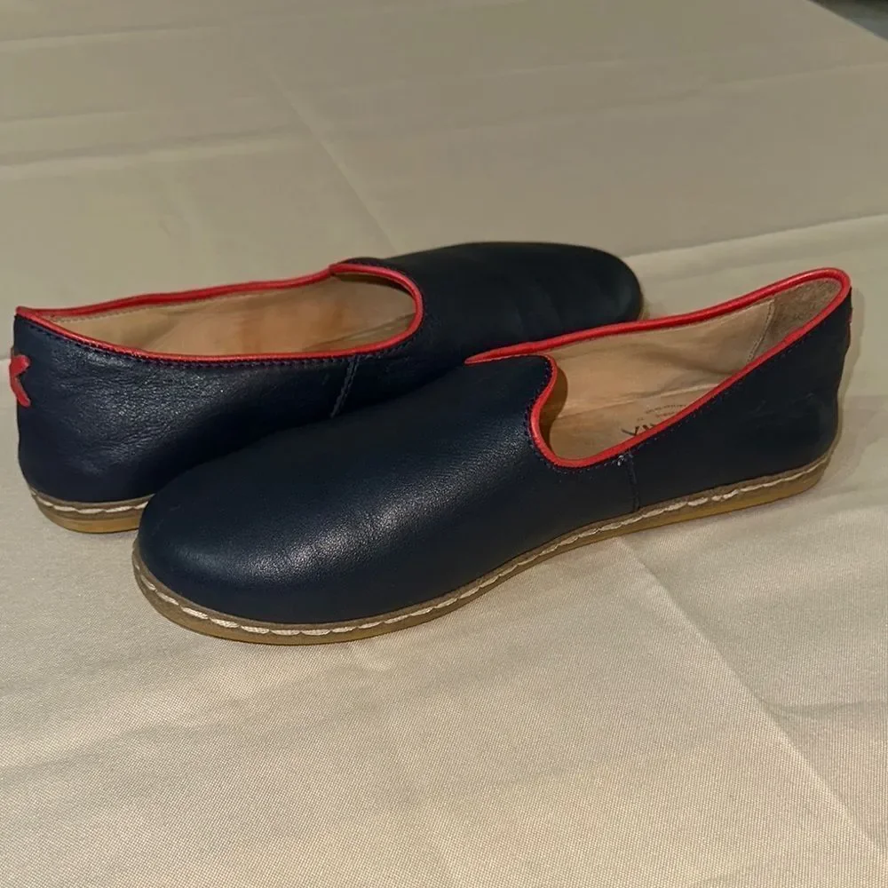 CHARIX Navy/Red Slip-On Loafers Size 40 - Picture 2 of 10